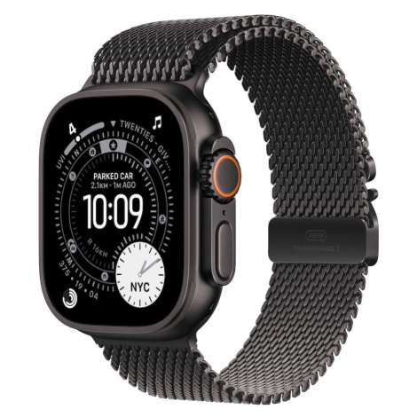 Apple Watch Ultra 3 GPS + Cellular 49mm černě titanové pouzdro s černě titanovým milánským tahem