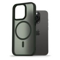 AlzaGuard Matte Case Compatible with Magsafe pro iPhone 15 Pro tmavě zelený