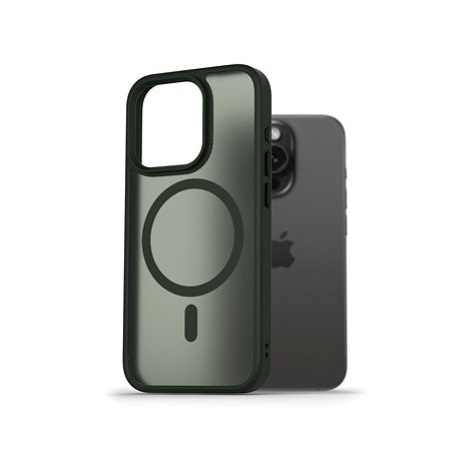 AlzaGuard Matte Case Compatible with Magsafe pro iPhone 15 Pro tmavě zelený