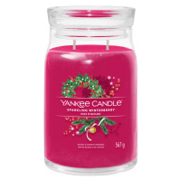 YANKEE CANDLE Signature Vonná svíčka velká 2 knoty Sparkling Winterberry 567 g