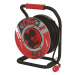 EMOS Venkovní prodlužovací kabel na bubnu 50 m / 4 zásuvky / černý / guma / 230 V / 1,5 mm2 P084