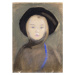 Obrazová reprodukce Girl with Blue Ribbon, 1909, Schjerfbeck, Helene, 30x40 cm