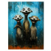 KARE Design Skleněný obraz Singing Meerkats 60x80cm