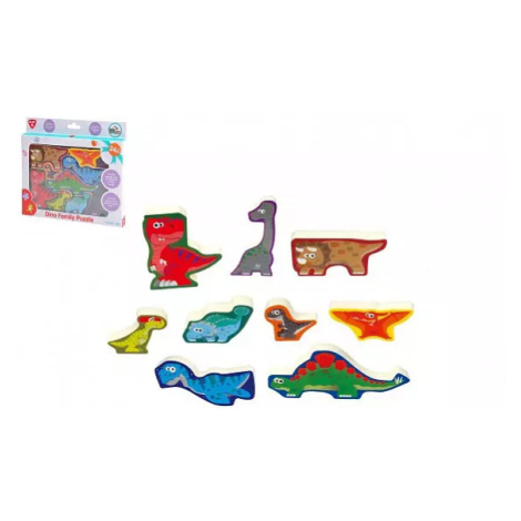 Puzzle/Vkládačka deskové dinosauři 20x14cm v krabičce 24x21x2cm 24m+