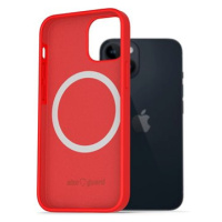 AlzaGuard Silicone Case Compatible with Magsafe pro iPhone 14 červený