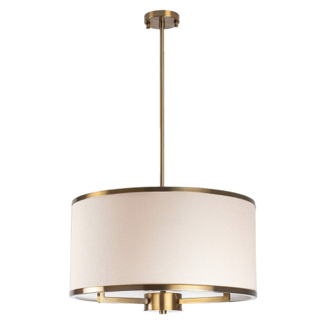 Opviq Závěsný lustr Way III vintage zlatý/béžový Opviq lights