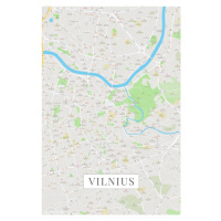 Mapa Vilnius color, (26.7 x 40 cm)