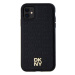 Zadní kryt DKNY PU Leather Repeat Pattern Stack Logo Magsafe pro Apple iPhone 11, černá