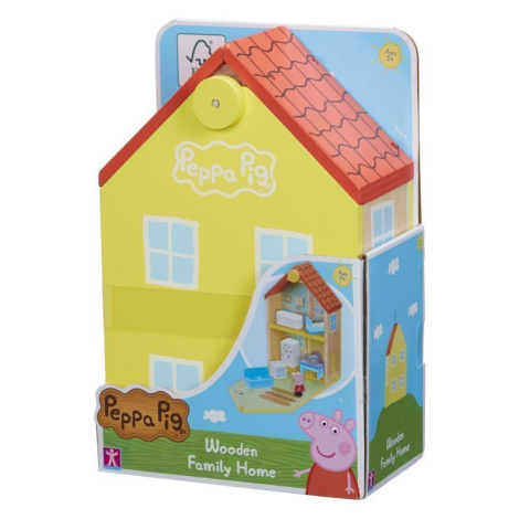 Peppa Pig dřevěný rodinný domek s figurkami a příslušenstvím