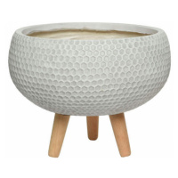 Miska kulatá na 3 nohách dekor plástev fiberclay bálá 36,5cm