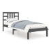 Rám postele šedý masivní dřevo 100 × 200 cm, 3105397