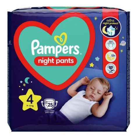 Pampers Night Pants 4 plenkové kalhotky 9-15kg 25ks