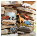 Dřevěná divoká zvířátka na poličce 8 ks Safari set Tender Leaf Toys krokodýl, slon, zebra, antil