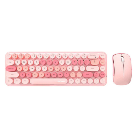 Klávesnice Wireless keyboard + mouse set MOFII Bean 2.4G (Pink)