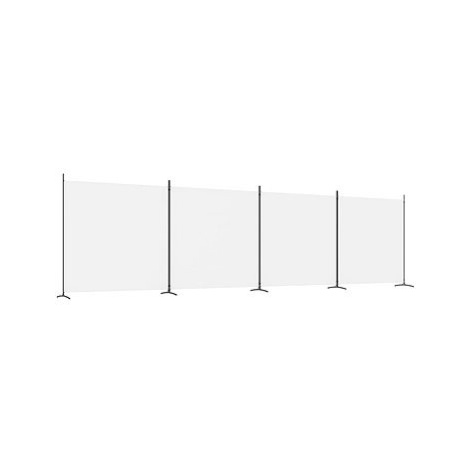 SHUMEE třídilný paraván bílý, 698 × 180 cm