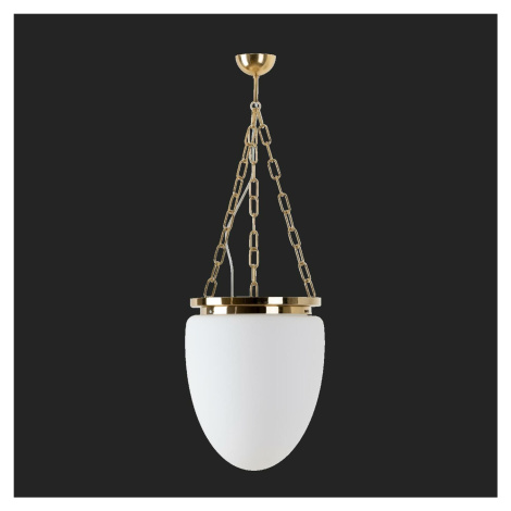 OSMONT MIR67477 MIRA R závěsné skleněné svítidlo mosaz leštěná / bílá IP40 3000 K 27W LED DALI