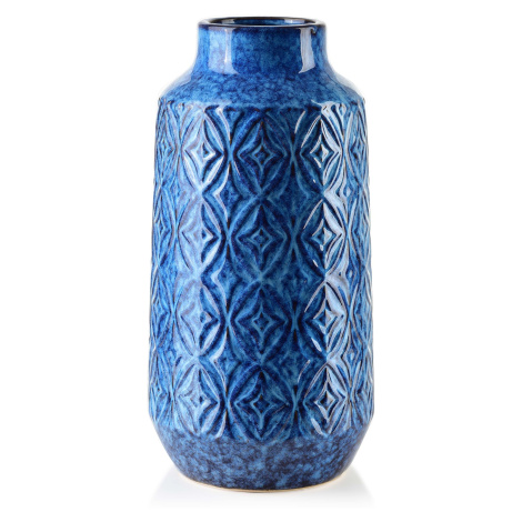 Mondex Keramická váza YARINE 31 cm tmavě modrá