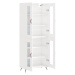 vidaXL Skříň highboard lesklá bílá 69,5 x 34 x 180 cm kompozitní dřevo