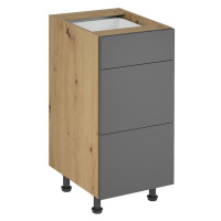 Kuchyňská skříňka Langen d40s3 push grey