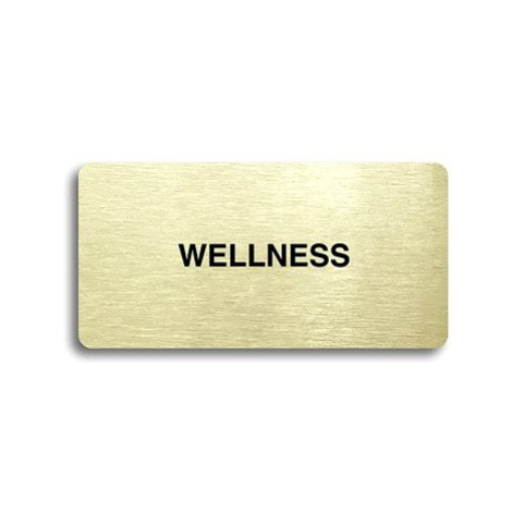 Accept Piktogram "WELLNESS" (160 × 80 mm) (zlatá tabulka - černý tisk bez rámečku)