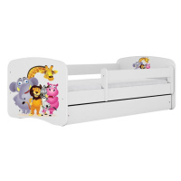 Dětská postel Babydreams+SZ+M bílá 80x160 Zoo