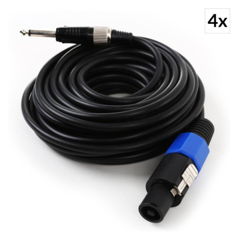 Electronic-Star připojovací kabel, 20 m, PA konektor na 6,35 mm mono jackový konektor, 4 kusy