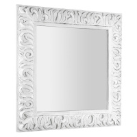 ZEEGRAS zrcadlo v rámu, 90x90cm, bílá IN395