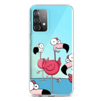 TopQ Samsung A52 silikon Cartoon Flamingos 57404