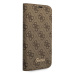 Guess GUBKP14SHG4SHW hard silikonové pouzdro iPhone 14 6.1" brown book 4G Vintage Gold Logo