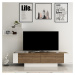 Kalune Design TV stolek MATERA 150 cm + police ořech/bílý