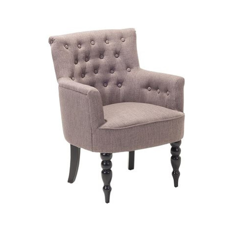 SHUMEE relaxační křeslo se stoličkou, samet a PVC, tmavě šedé, 327799 BELIANI