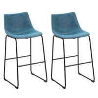 Sada dvou modrých barových židlí FRANKS, 127373