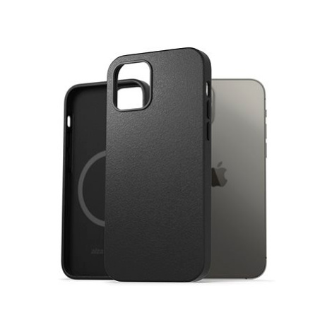 AlzaGuard Genuine Leather Case with Magsafe pro iPhone 12 / 12 Pro černý