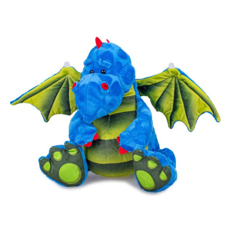 Mikro Drak plyšový 23cm modrý sedící