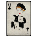 Ilustrace The girl in retro style. Playing card, Verlen4418, 30 × 40 cm