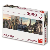 Puzzle Paříž koláž Panoramic 2000 dílků - Dino