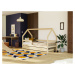 Benlemi Dětská dřevěná postel domeček SAFE 3v1 se zábranou a úložným šuplíkem Zvolte barvu: Šalv