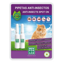 Menforsan Antiparazitní pipety proti blechám a klíšťatům pro kočky 2 x 1.5 ml