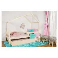 Vyspimese.CZ Dětská postel Elsa se zábranou a přistýlkou Rozměr: 80x180 cm, Barva: lak