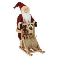 DekorStyle Vánoční figurka Santa Clause Mikolaj 45 cm červená