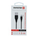 Datový kabel SWISSTEN USB / USB-C 3.1 black 1,5m (9mm)