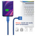 Datový kabel Swissten Textile USB/Lightning, 2,0m, modrý