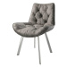 DELIFE Jídelní židle Taimi-Flex šedá vintage oválná podnož nerezové oceli