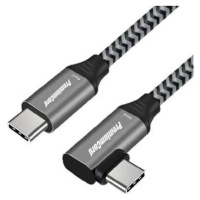 PremiumCord USB-C zahnutý kabel ( USB 3.2 GEN 2x2, 5A, 100W, 20Gbit/s ) 0,5m hliníkové krytky ko