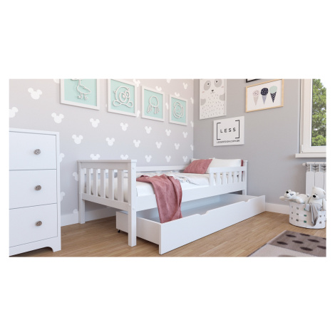 GRZ Dětská masivní postel Figaro 180 x 80 cm - Bílá
