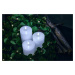 DecoLED LED svíčka, vosková, 7,5 x 12,5 cm, bílá