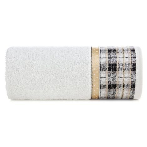 Bavlněný vánoční ručník bílý s žakárovým okrajem Šířka: 70 cm | Délka: 140 cm