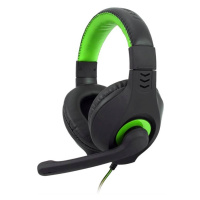 Headset C-Tech Nemesis V2 (GHS-14G) / 54 dB (-) / 20 - 20000 Hz / 118 dB/mW / černá / zelená / P