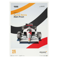 Umělecký tisk McLaren Racing - MP4/4 - 60th Anniversary - 1988, Automobilist, 50 × 70 cm