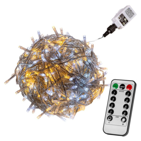 VOLTRONIC® 67601 Vánoční řetěz - 50 LED, teple/stud.bílý + ovladač